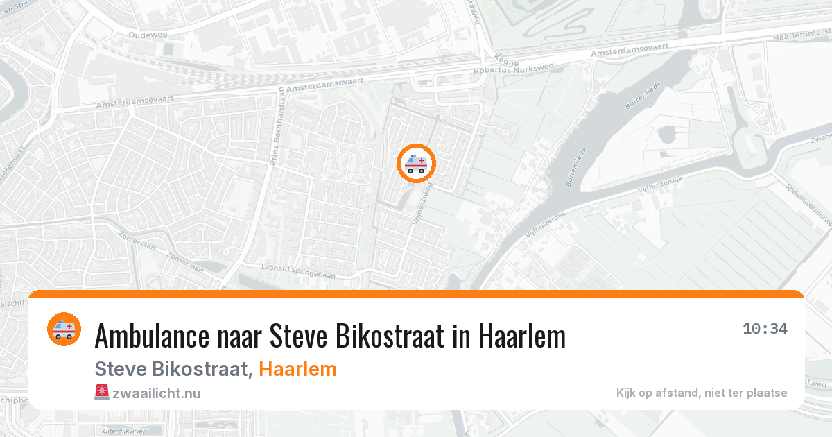 Ambulance naar Steve Bikostraat in Haarlem — 30 mei 2026