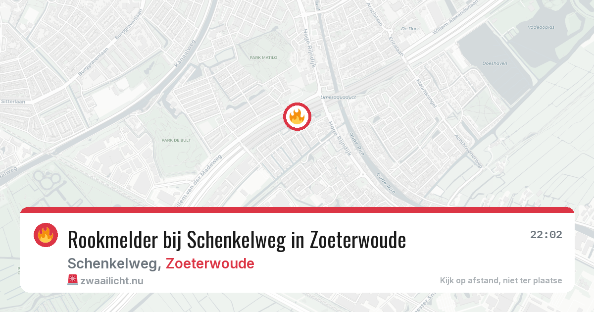 Rookmelder bij Schenkelweg in Zoeterwoude — 25 mei 2026
