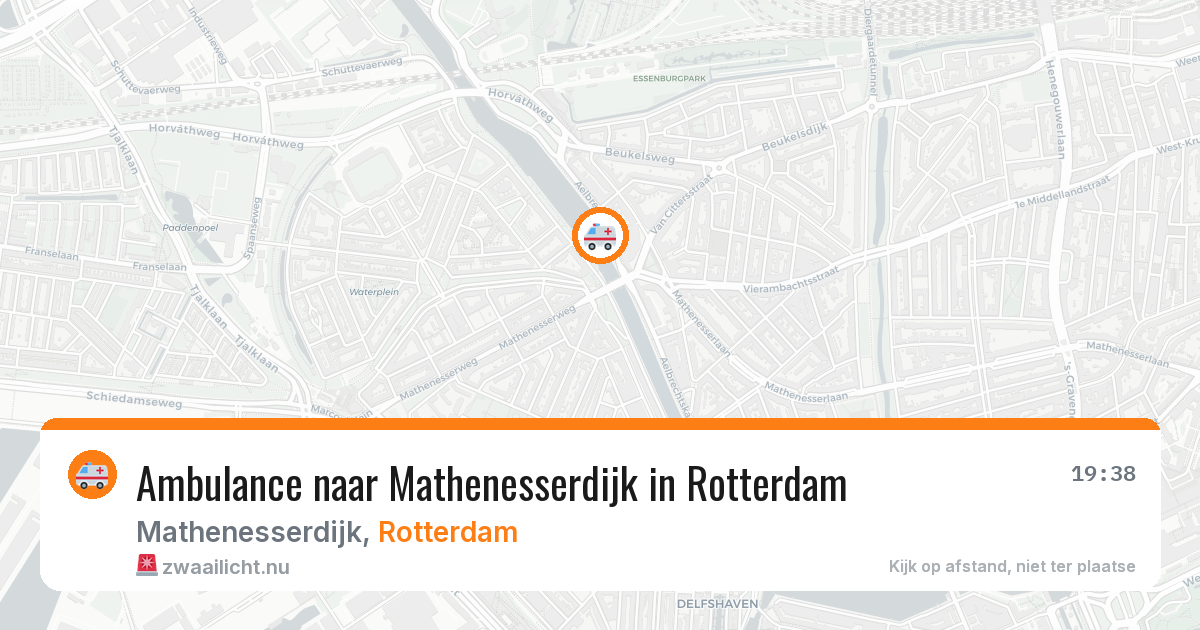Ambulance naar Mathenesserdijk in Rotterdam — 25 mei 2026