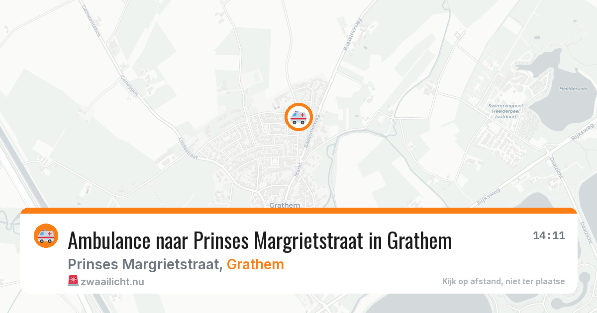 Ambulance naar Prinses Margrietstraat in Grathem — 20 feb 2026