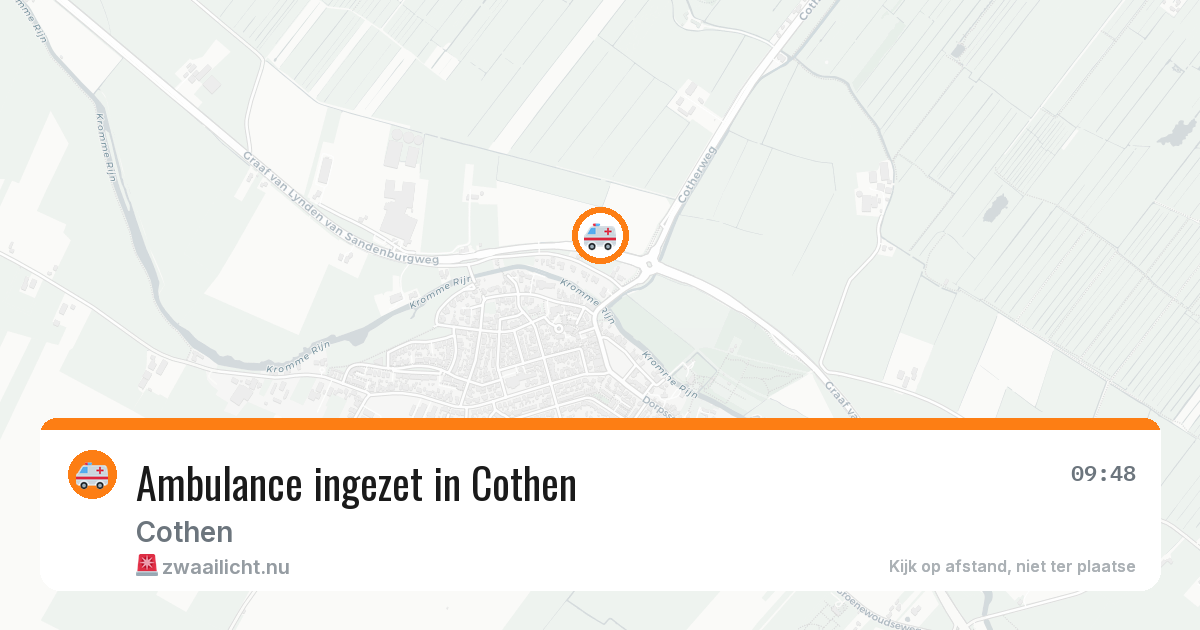 Ambulance ingezet in Cothen — 4 jul 2026