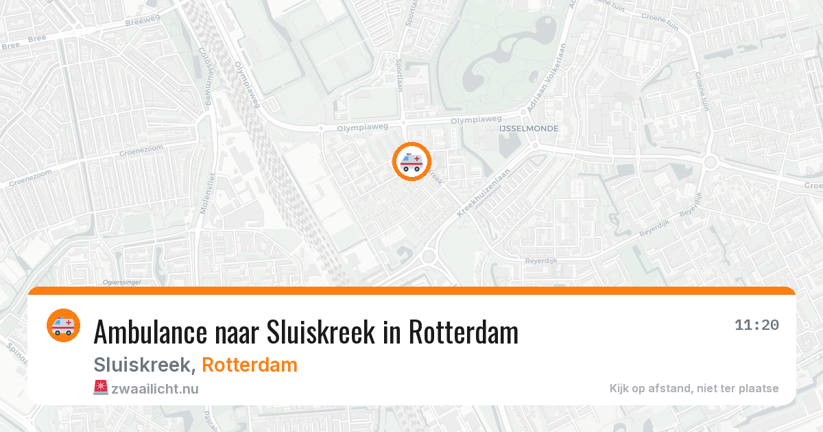Ambulance naar Sluiskreek in Rotterdam — 22 jul 2026