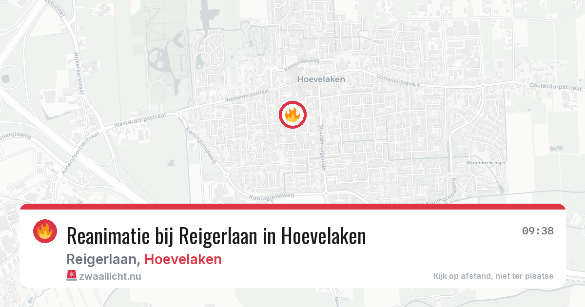 Reanimatie bij Reigerlaan in Hoevelaken — 22 mrt 2026