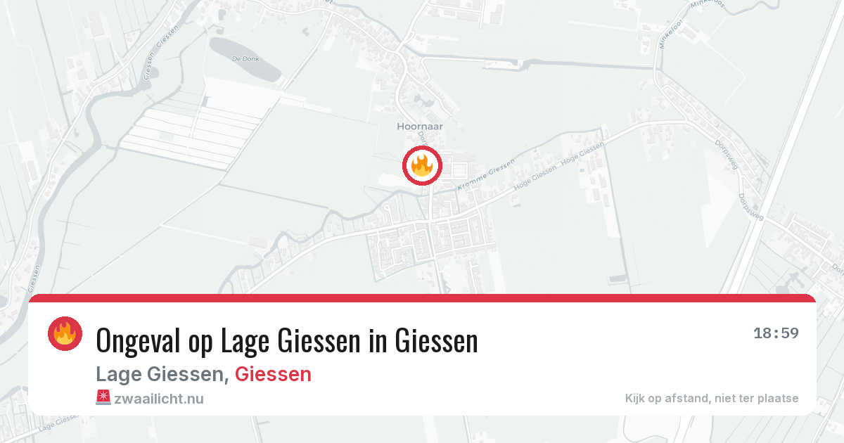 Ongeval op Lage Giessen in Giessen — 25 mei 2026
