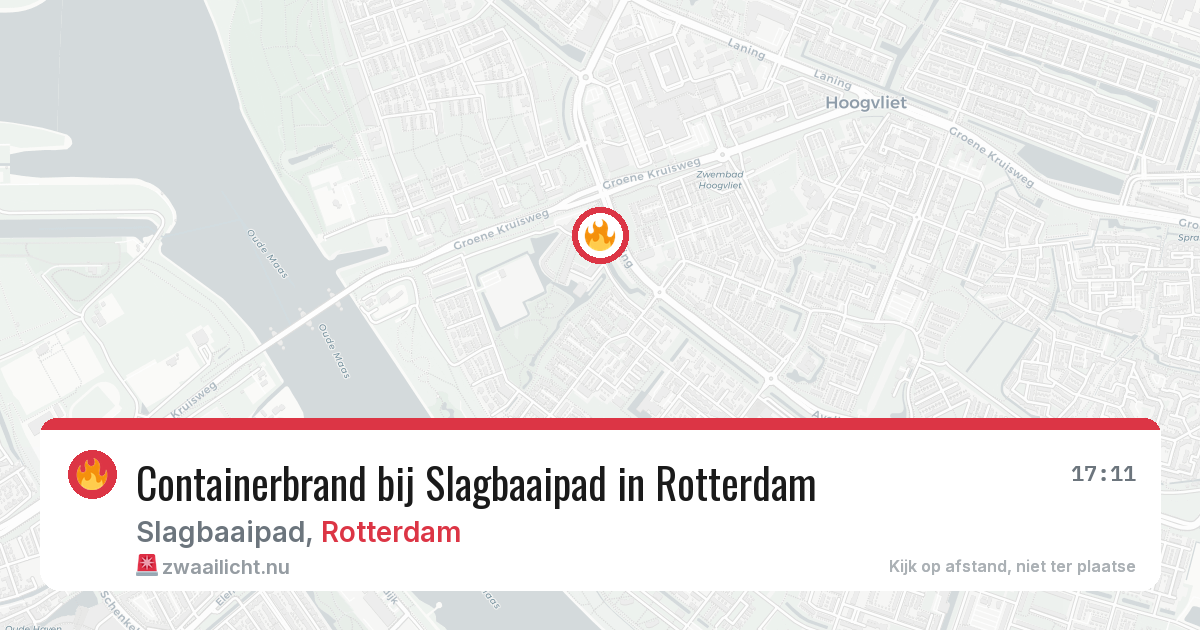 Containerbrand bij Slagbaaipad in Rotterdam — 11 jul 2026
