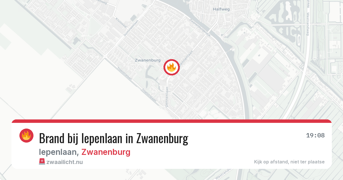 Brand bij Iepenlaan in Zwanenburg — 13 apr 2026