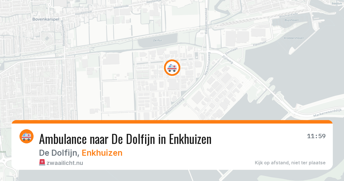 Ambulance naar De Dolfijn in Enkhuizen — 18 jul 2026