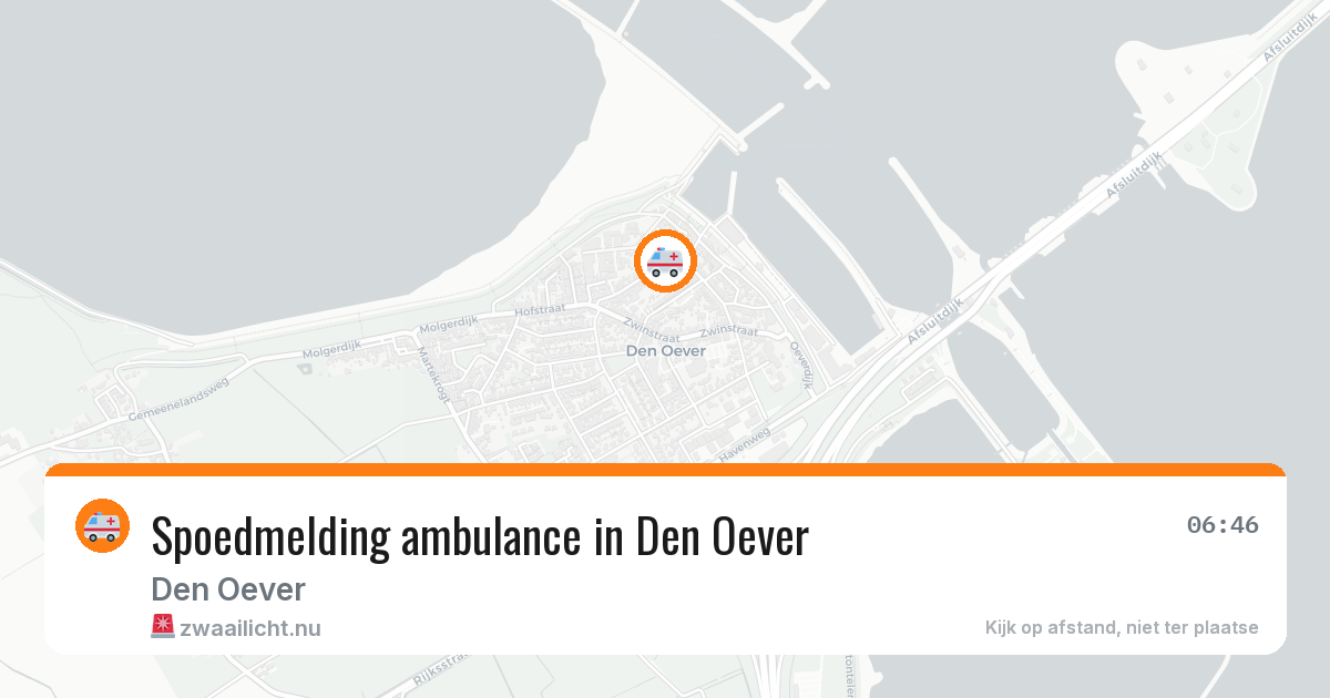 Spoedmelding ambulance in Den Oever — 17 jul 2026