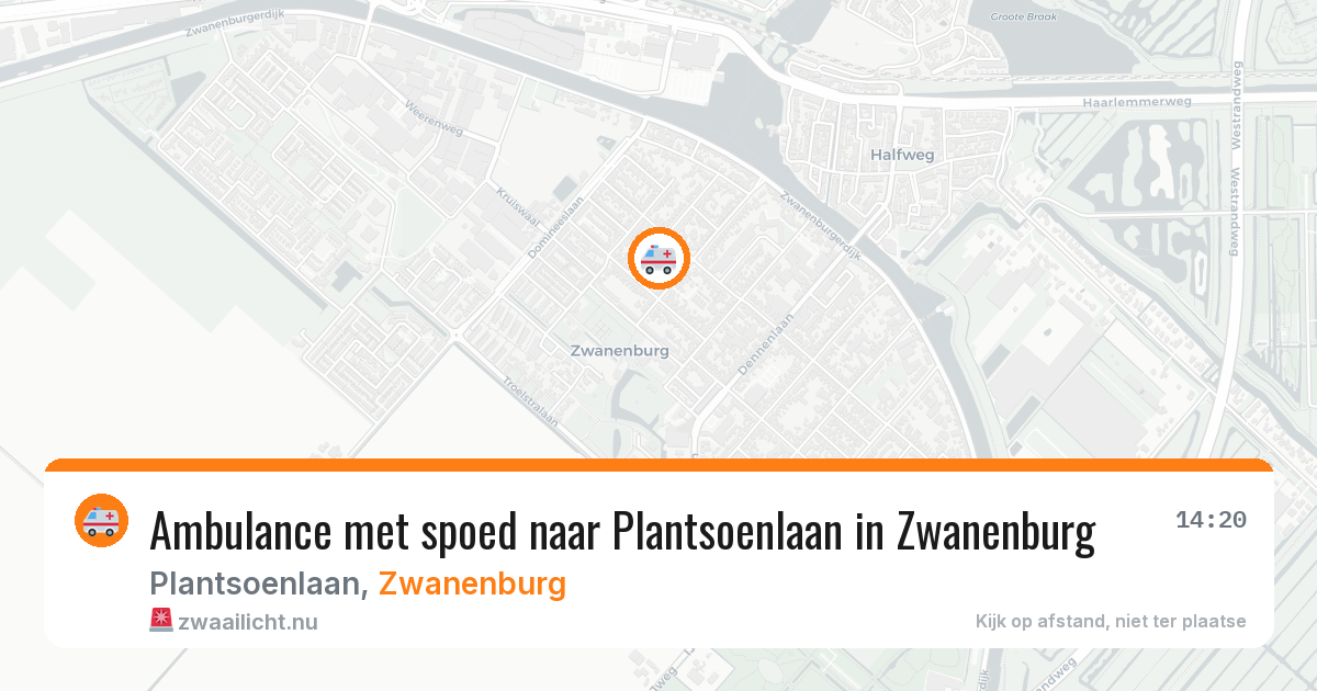 Ambulance met spoed naar Plantsoenlaan in Zwanenburg — 9 jul 2026