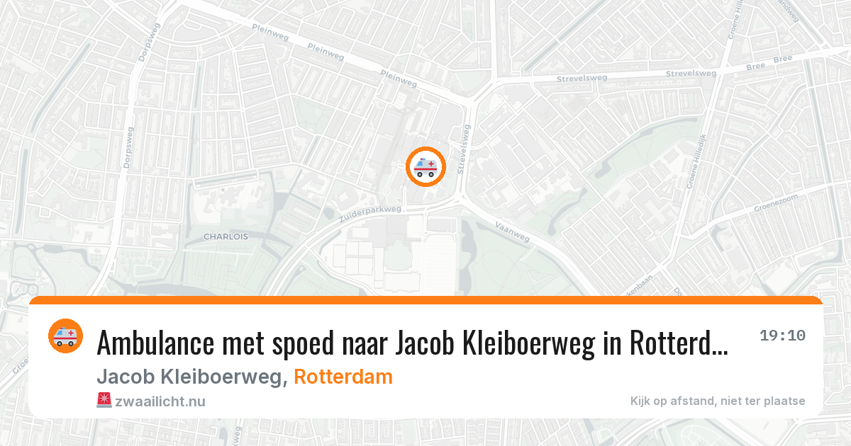 Ambulance met spoed naar Jacob Kleiboerweg in Rotterdam — 19 mrt 2026