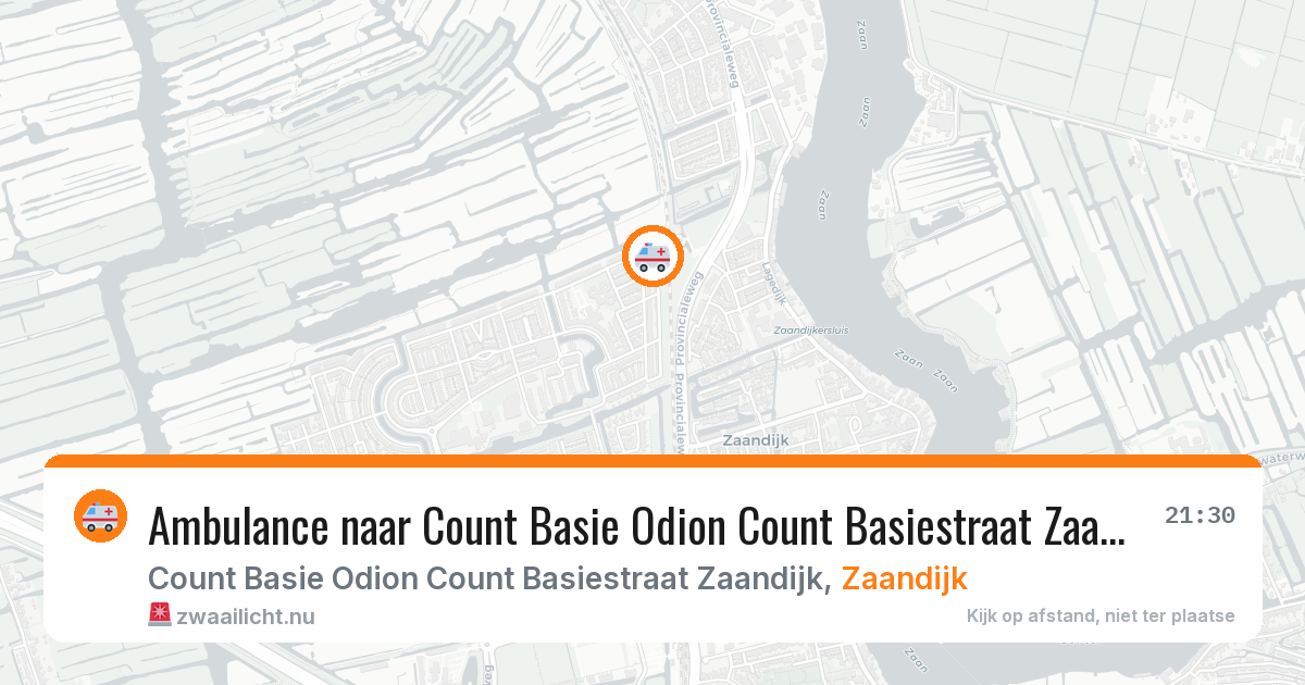 Ambulance naar Count Basie Odion Count Basiestraat Zaandijk in Zaandijk — 18 jul 2026