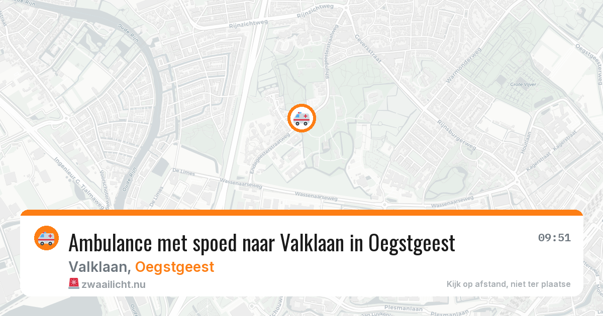 Ambulance met spoed naar Valklaan in Oegstgeest — 5 mei 2026