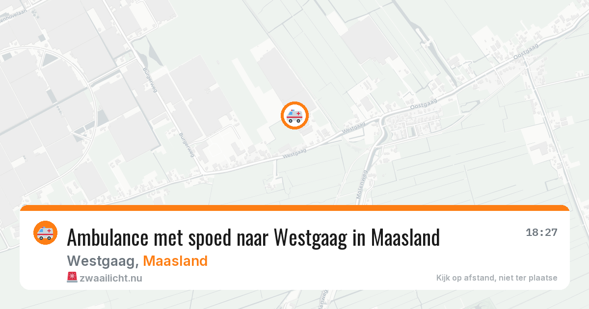 Ambulance met spoed naar Westgaag in Maasland — 20 mei 2026