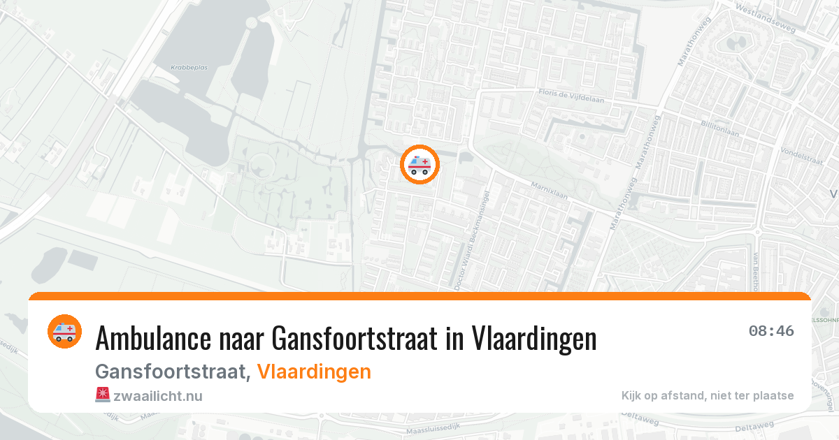 Ambulance naar Gansfoortstraat in Vlaardingen — 1 jun 2026