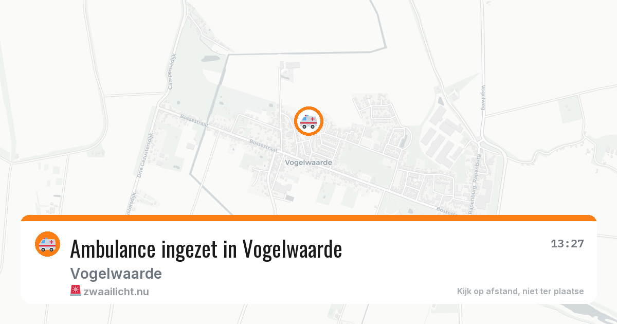 Ambulance ingezet in Vogelwaarde — 13 jul 2026