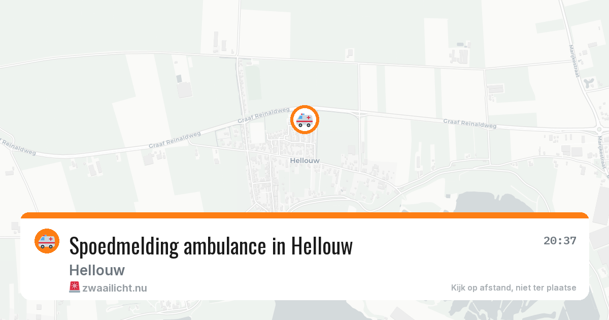 Spoedmelding ambulance in Hellouw — 25 mei 2026