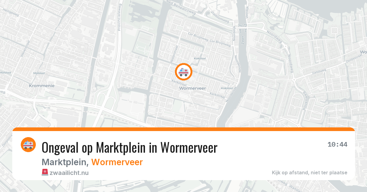 Ongeval op Marktplein in Wormerveer — 11 jul 2026