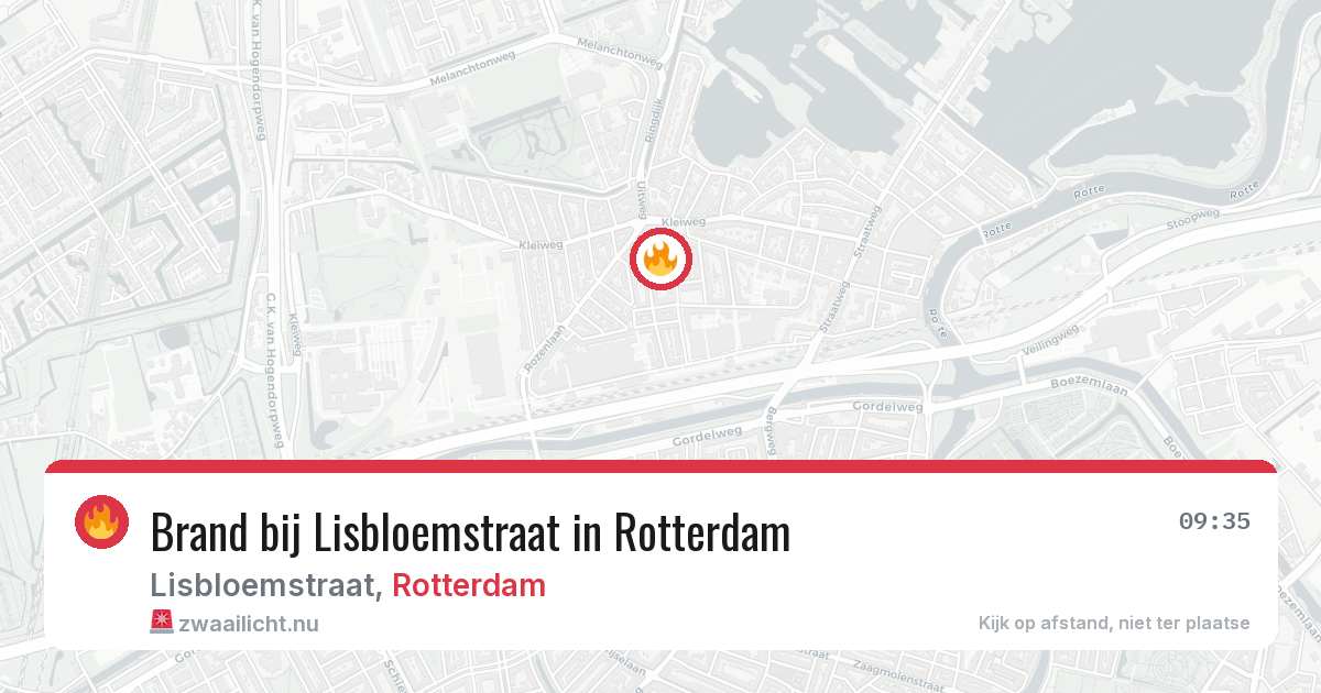 Brand bij Lisbloemstraat in Rotterdam — 12 jul 2026