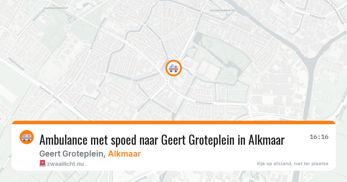 Ambulance met spoed naar Geert Groteplein in Alkmaar — 17 apr 2026