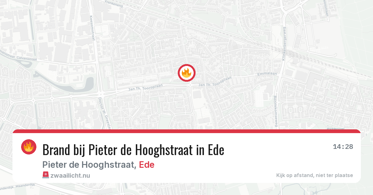 Brand bij Pieter de Hooghstraat in Ede — 26 jul 2026