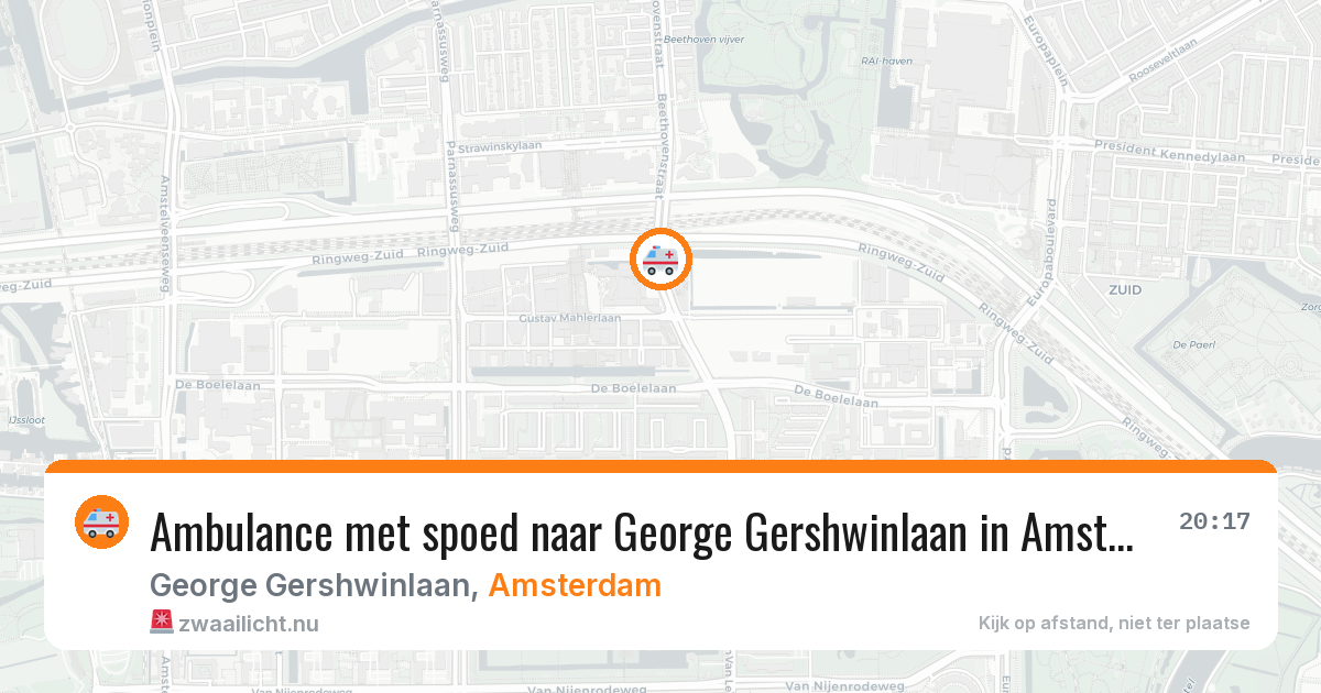 Ambulance met spoed naar George Gershwinlaan in Amsterdam — 22 mei 2026