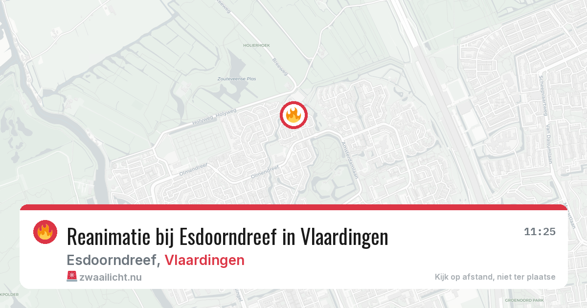Reanimatie bij Esdoorndreef in Vlaardingen — 18 mei 2026