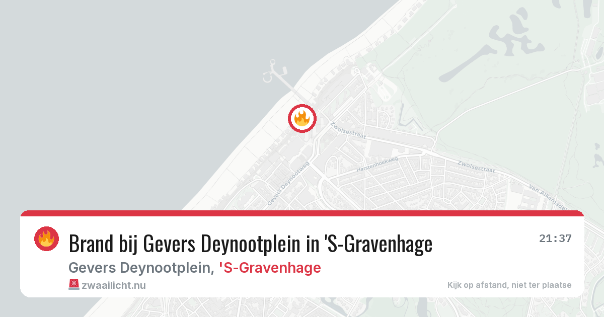 Brand bij Gevers Deynootplein in 'S-Gravenhage — 30 mrt 2026