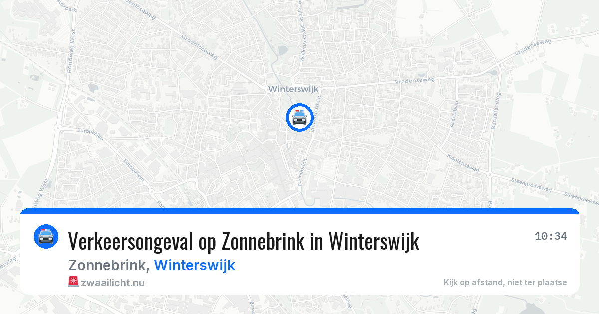 Verkeersongeval op Zonnebrink in Winterswijk — 24 mei 2026