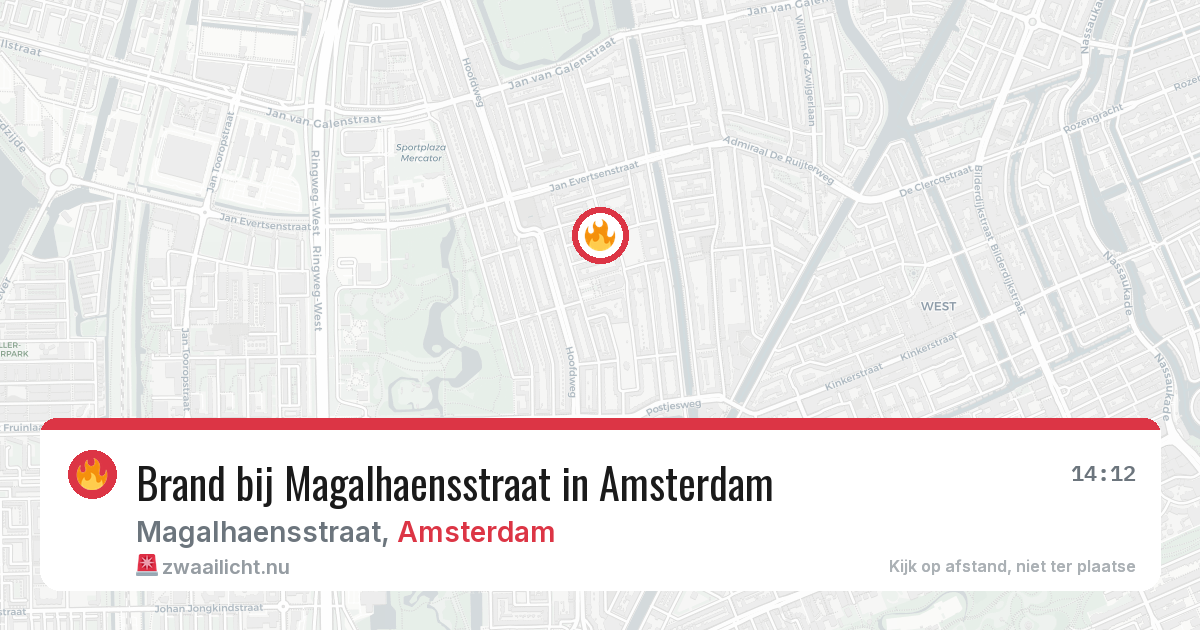 Brand bij Magalhaensstraat in Amsterdam — 18 mrt 2026
