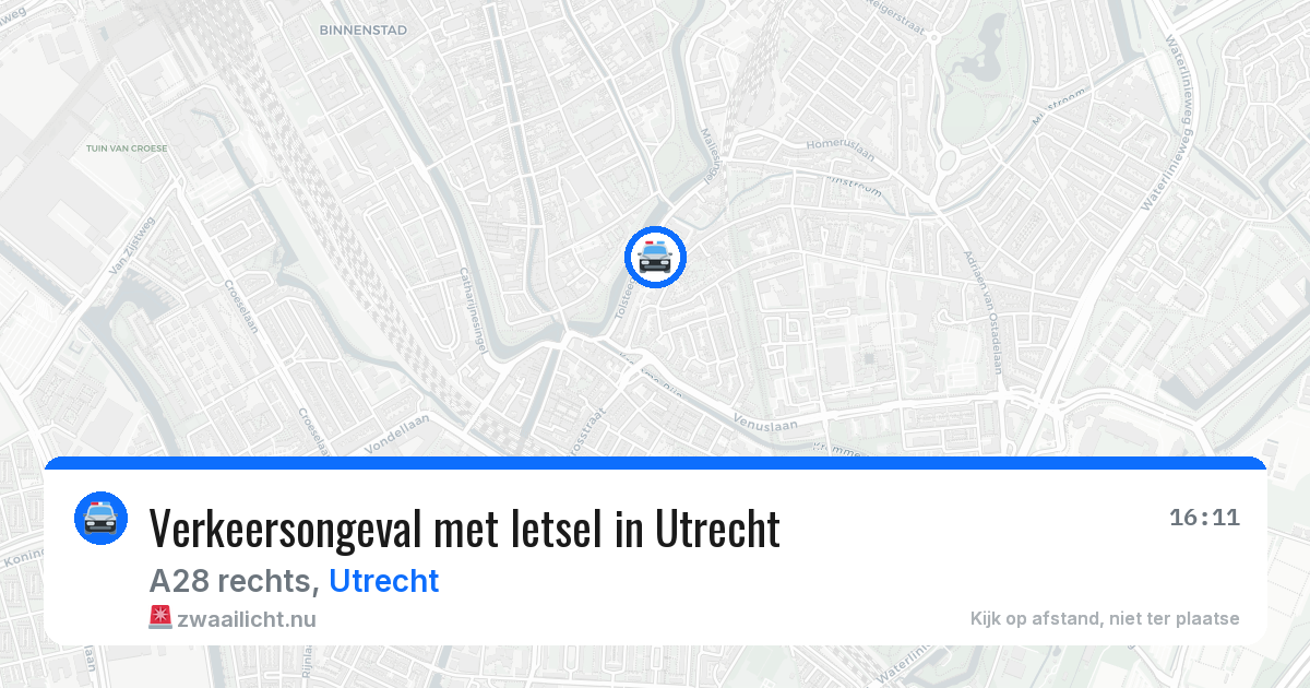 Verkeersongeval met letsel in Utrecht — 18 jul 2026
