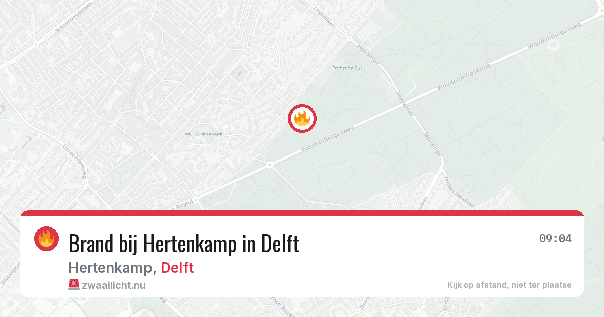 Brand bij Hertenkamp in Delft — 26 jul 2026