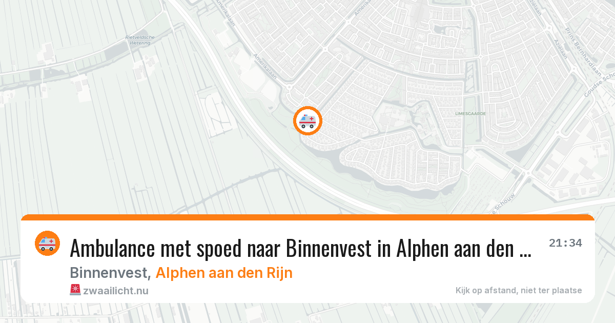 Ambulance met spoed naar Binnenvest in Alphen aan den Rijn — 13 jul 2026