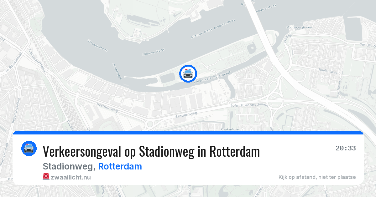 Verkeersongeval op Stadionweg in Rotterdam — 19 jul 2026