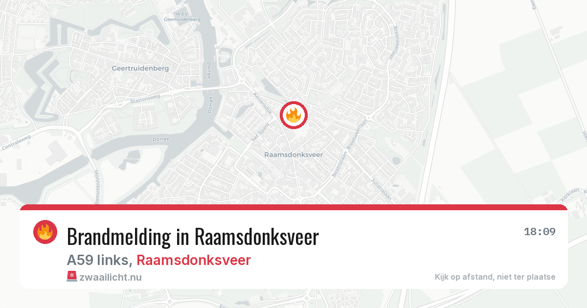 Brandmelding in Raamsdonksveer — 14 jul 2026