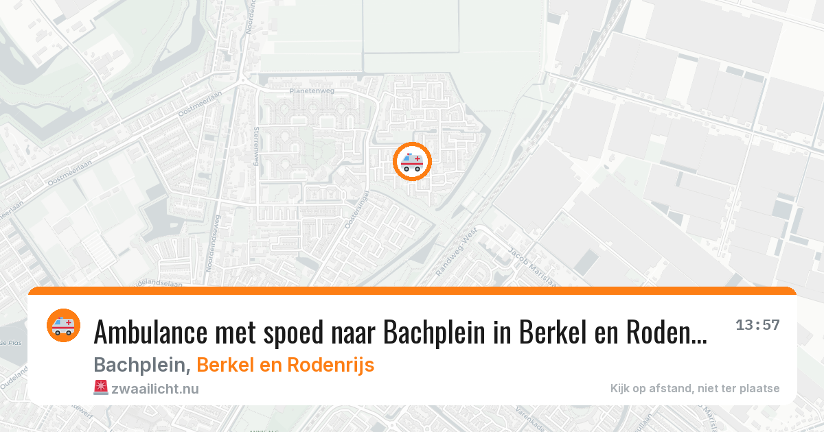 Ambulance met spoed naar Bachplein in Berkel en Rodenrijs — 23 mrt 2026