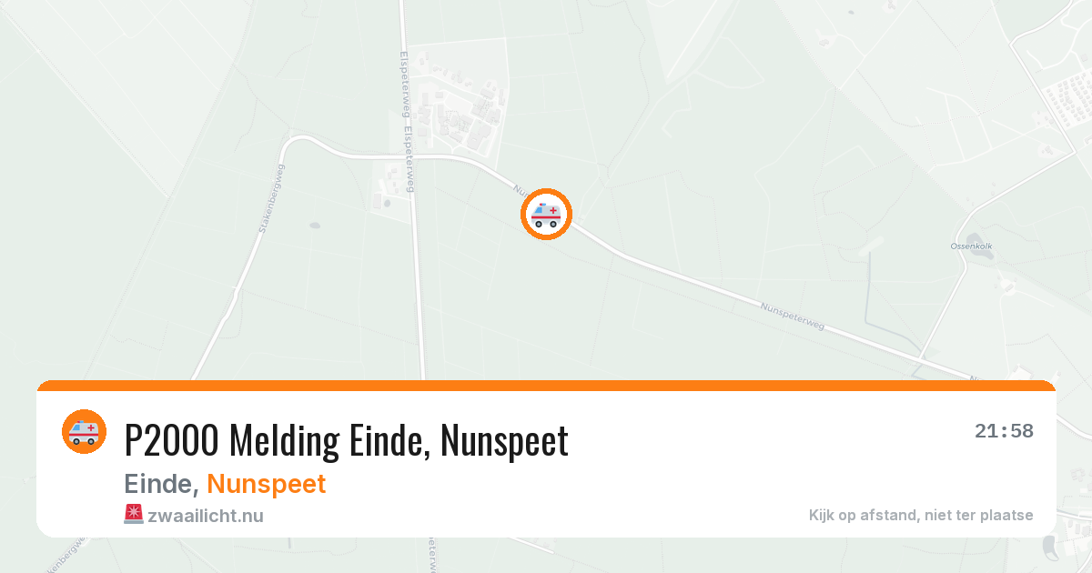 P2000 Melding Einde, Nunspeet — 16 jul 2026