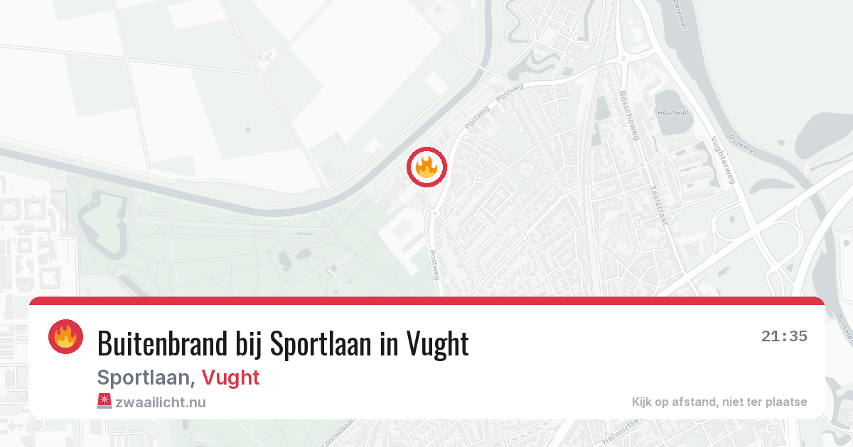 Buitenbrand bij Sportlaan in Vught — 13 jul 2026