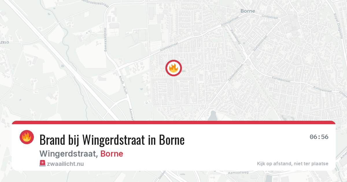 Brand bij Wingerdstraat in Borne — 25 mrt 2026
