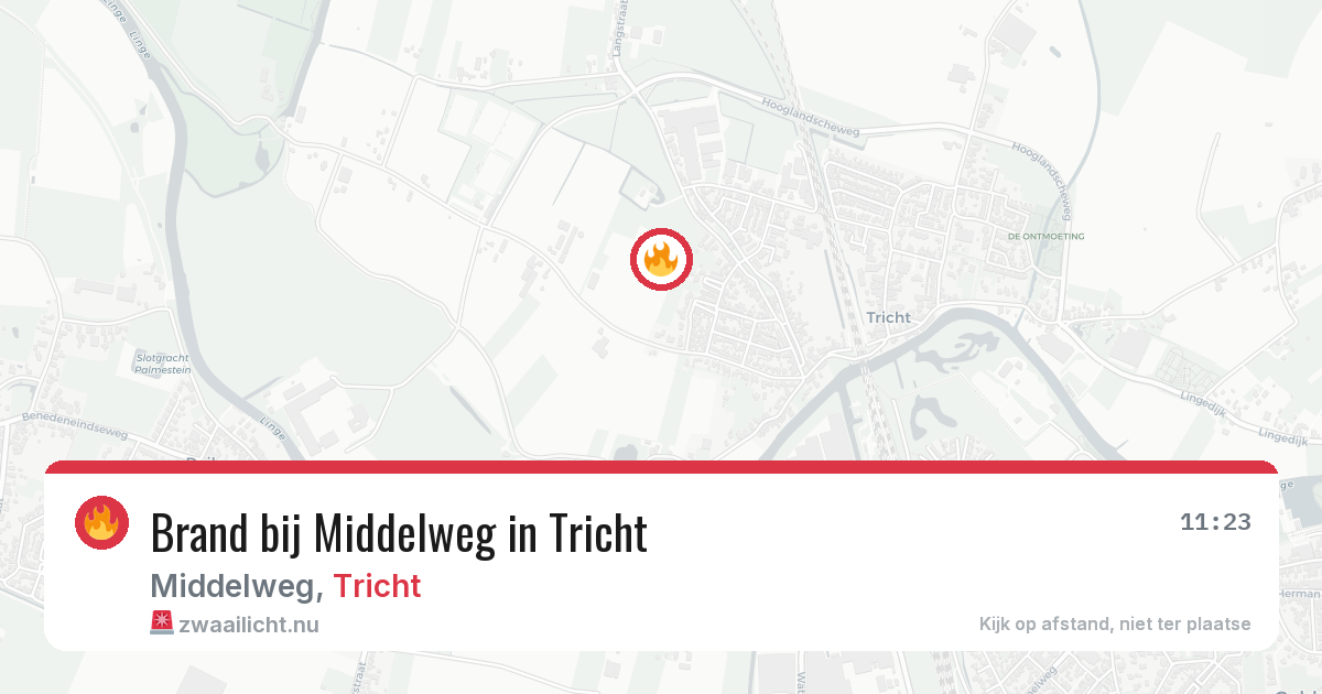 Brand bij Middelweg in Tricht — 24 jul 2026