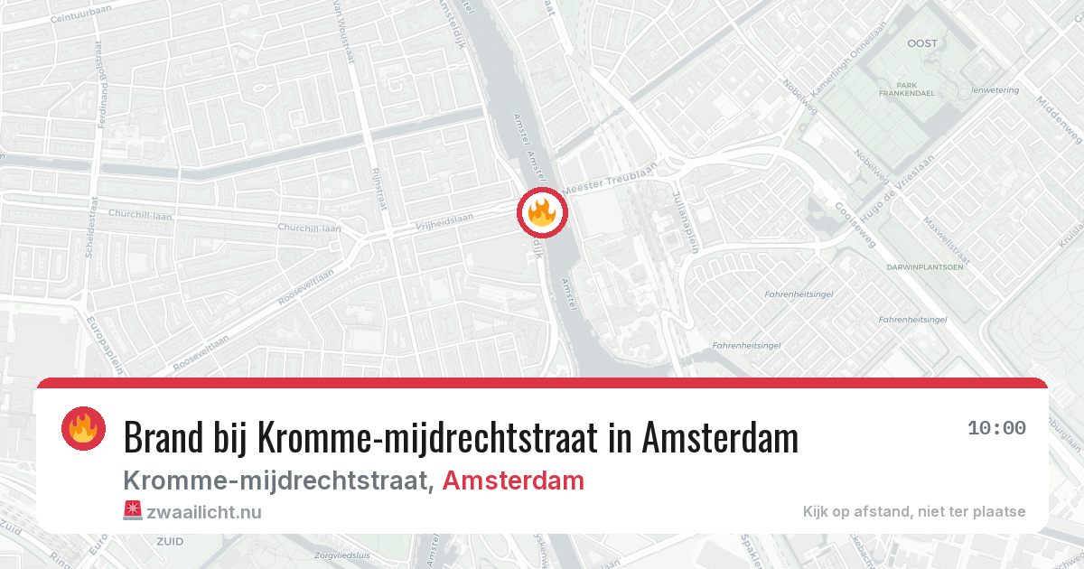 Brand bij Kromme-mijdrechtstraat in Amsterdam — 8 mrt 2026