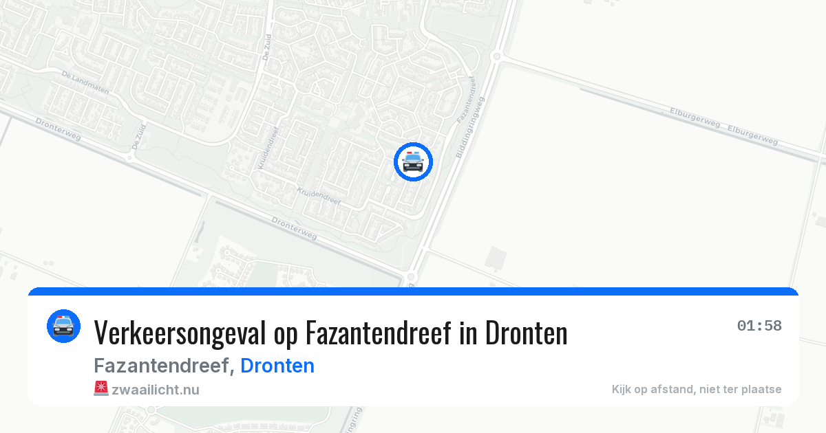 Verkeersongeval op Fazantendreef in Dronten — 12 jul 2026