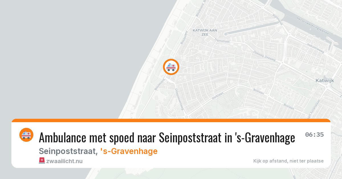 Ambulance met spoed naar Seinpoststraat in 's-Gravenhage — 20 mrt 2026