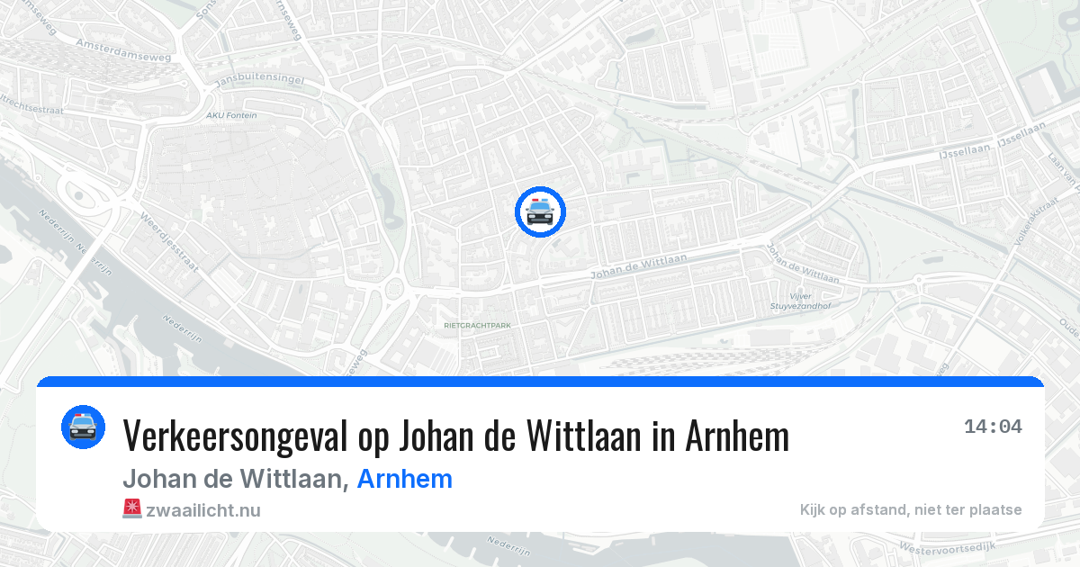 Verkeersongeval op Johan de Wittlaan in Arnhem — 16 feb 2026