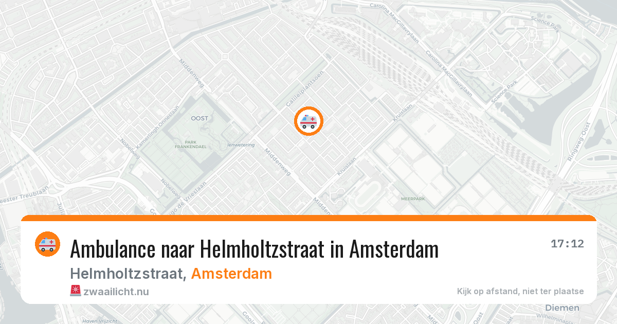 Ambulance naar Helmholtzstraat in Amsterdam — 22 mrt 2026