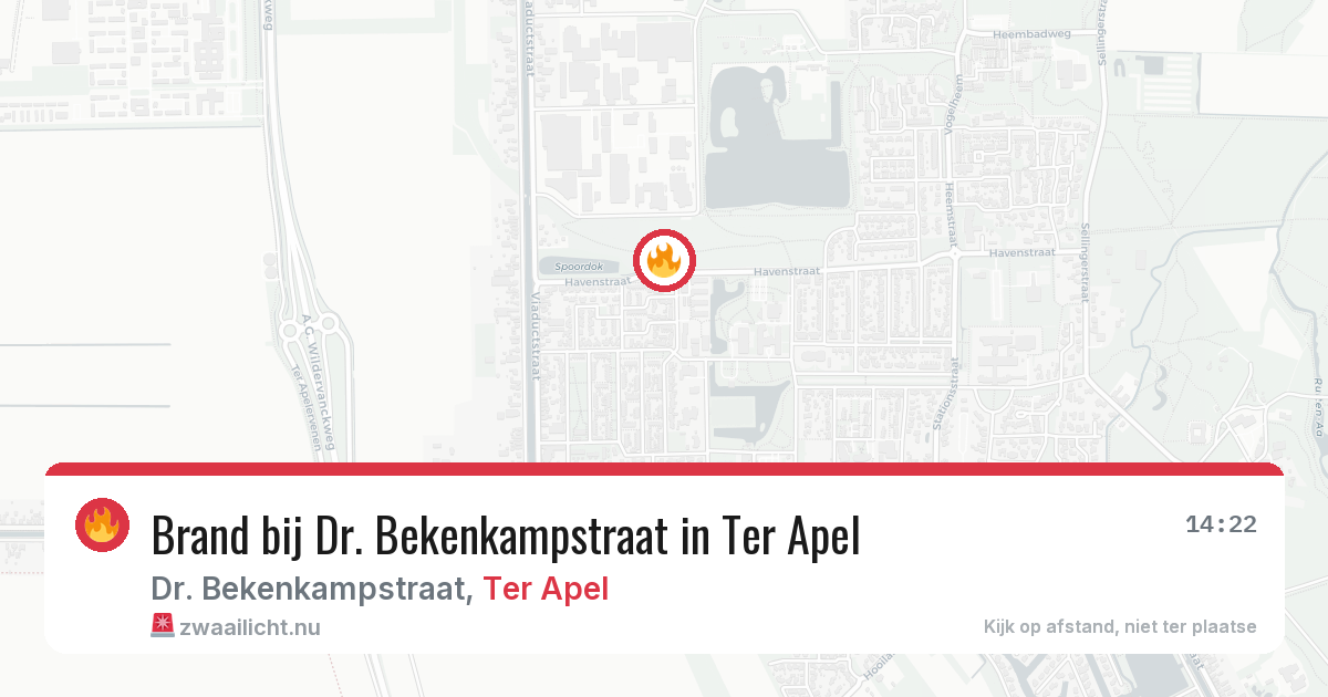 Brand bij Dr. Bekenkampstraat in Ter Apel — 21 jul 2026