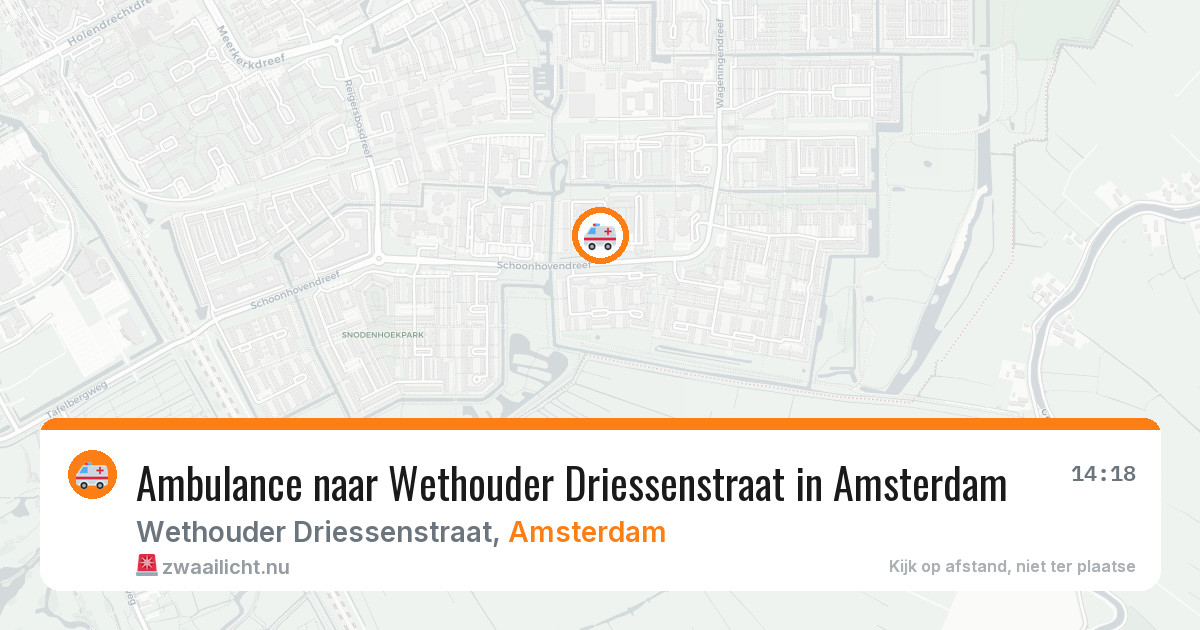 Ambulance naar Wethouder Driessenstraat in Amsterdam — 12 jul 2026