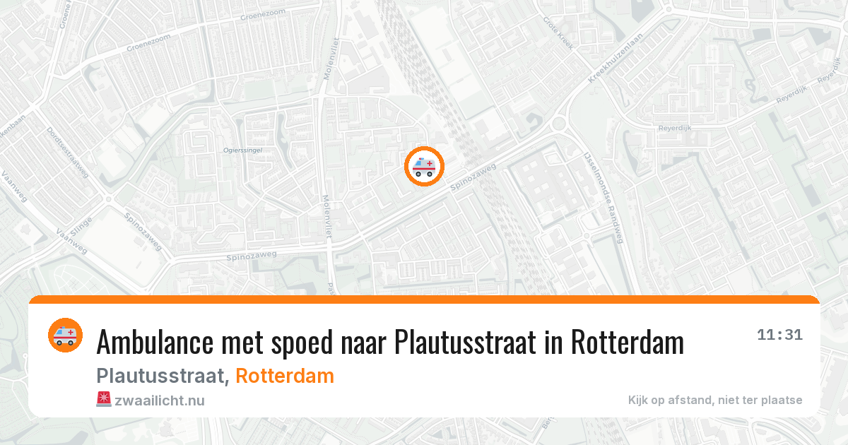 Ambulance met spoed naar Plautusstraat in Rotterdam — 16 jul 2026