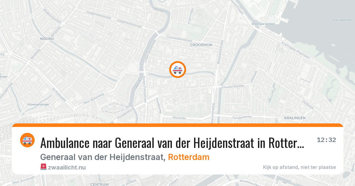 Ambulance naar Generaal van der Heijdenstraat in Rotterdam — 25 jul 2026
