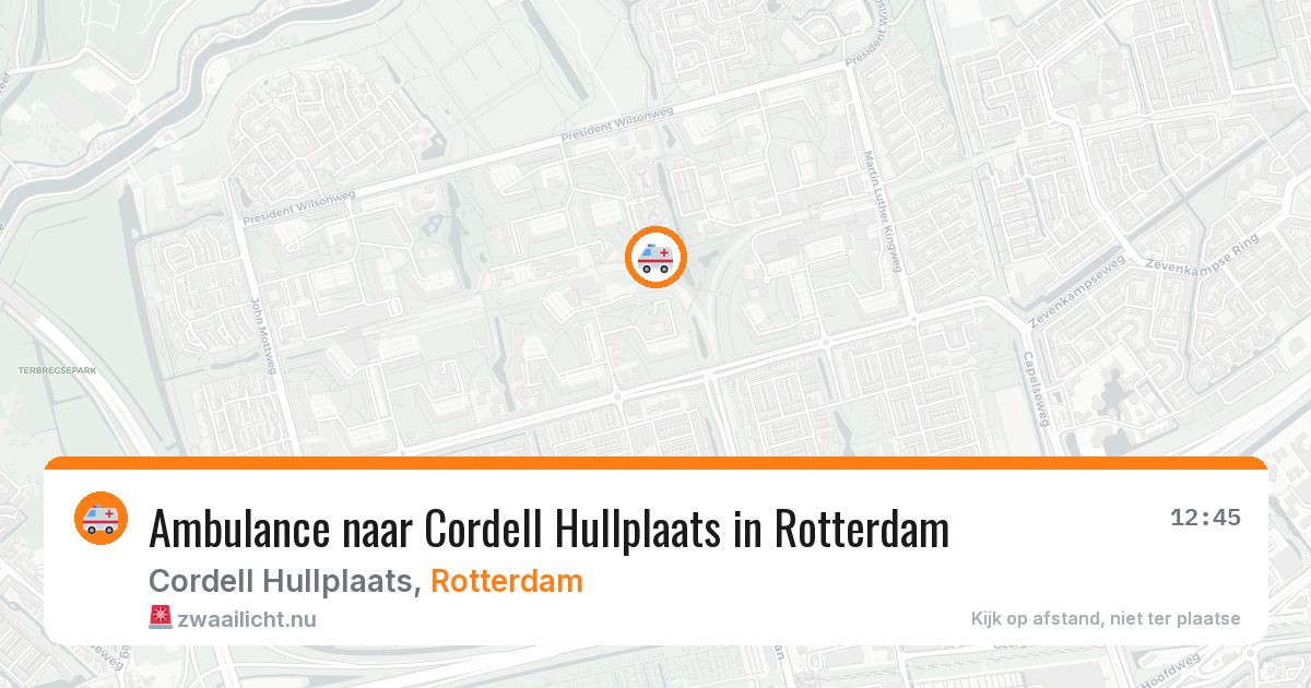 Ambulance naar Cordell Hullplaats in Rotterdam — 23 jul 2026