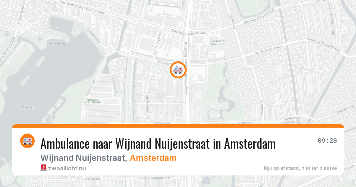 Ambulance naar Wijnand Nuijenstraat in Amsterdam — 22 jul 2026